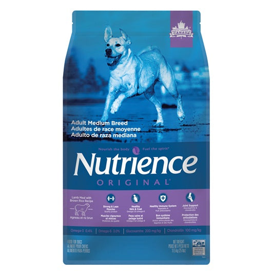 Nutrience Original, Adultes de race moyenne, Agneau et riz brun - La niche&amp;moi