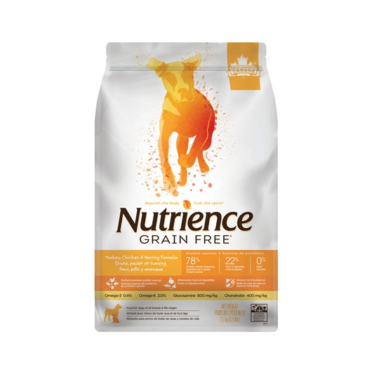 Nutrience Sans grains pour chiens, Dinde, poulet et hareng - La niche&moi