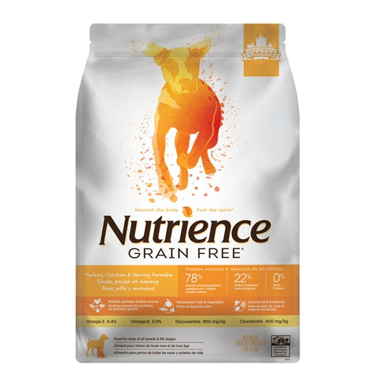 Nutrience Sans grains pour chiens, Dinde, poulet et hareng - La niche&amp;moi