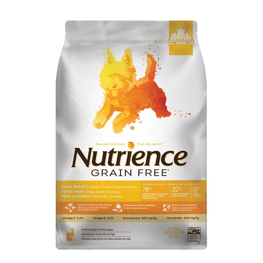 Nutrience Sans grains pour chiens de petite race, Dinde, poulet et hareng - La niche&amp;moi