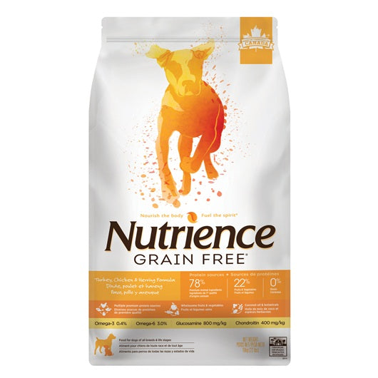 Nutrience Sans grains pour chiens, Dinde, poulet et hareng - La niche&amp;moi