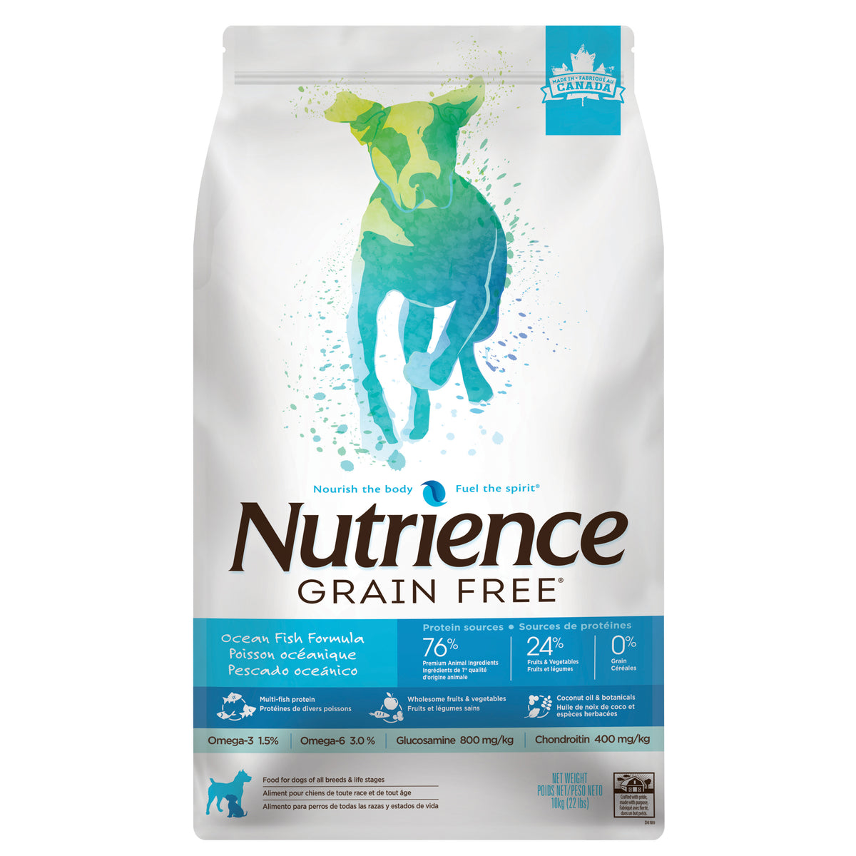 Nutrience Sans grains pour chiens, Poisson océanique 10kg - La niche&amp;moi