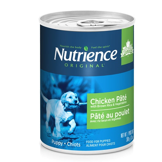 Pâté Nutrience Original pour chiots, Poulet avec riz brun et légumes, 369 g (13 oz)