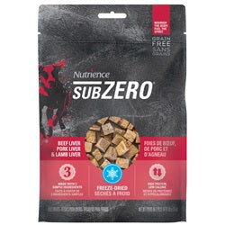 Régals Nutrience SubZero Sans grains, Foies de bœuf, de porc et d’agneau, 90 g (3 oz)