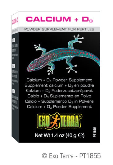 Supplément de calcium + D3 Exo Terra en poudre - La niche&amp;moi