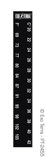 Thermomètre Exo Terra à cristaux liquides - La niche&moi