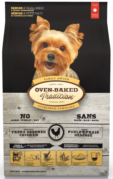 OVEN BAKED WEIGHT MANAGEMENT FOOD FOR SMALL BREED SENIOR DOGS