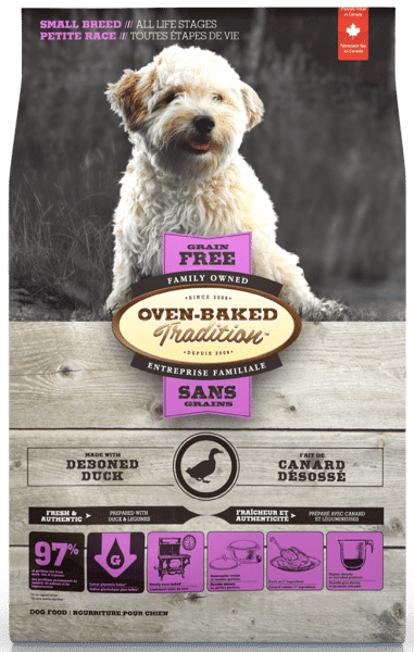 OVEN-BAKED GRAIN-FREE FOOD FOR SMALL BREED DOGS OF ALL LIFE STAGES – DUCK  2.27KG