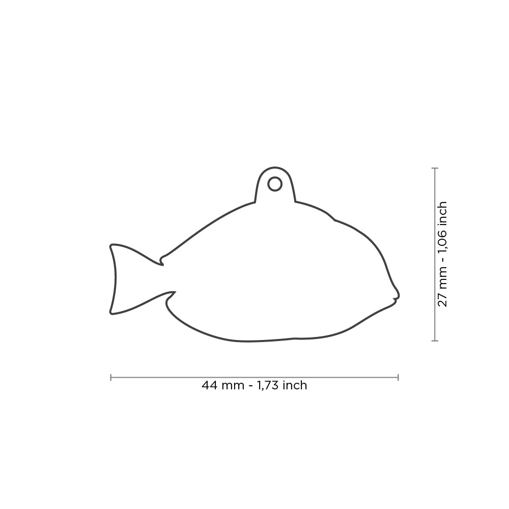 Médaille Poisson Chirurgien (inscription sur 1 côté seulement) - La niche&amp;moi