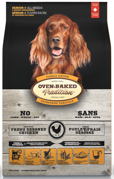 OVEN-BAKED WEIGHT MANAGEMENT FOOD FOR ALL BREED SENIOR DOGS – CHICKEN