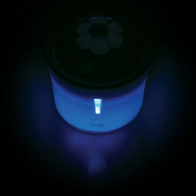 Abreuvoir avec fleur et dessus en acier inoxydable - La niche&amp;moi