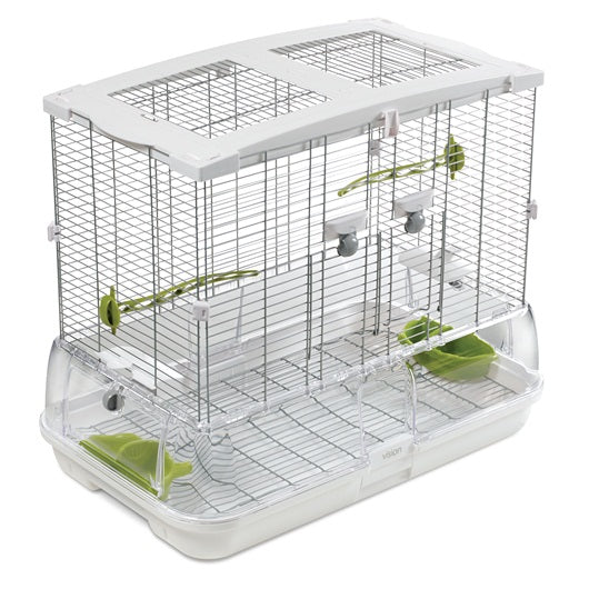 Cage Vision pour oiseaux de taille moyenne, modèle M01, standard, grillage étroit, 62,5 x 39,5 x 53 cm (24,6 x 15,6 x 21 po) - La niche&amp;moi
