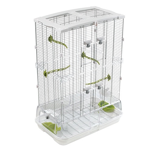Cage Vision pour oiseaux de taille moyenne, modèle M02, haute, grillage étroit, 62,5 x 39,5 x 87 cm (24,6 x 15,6 x 34,25 po) - La niche&amp;moi