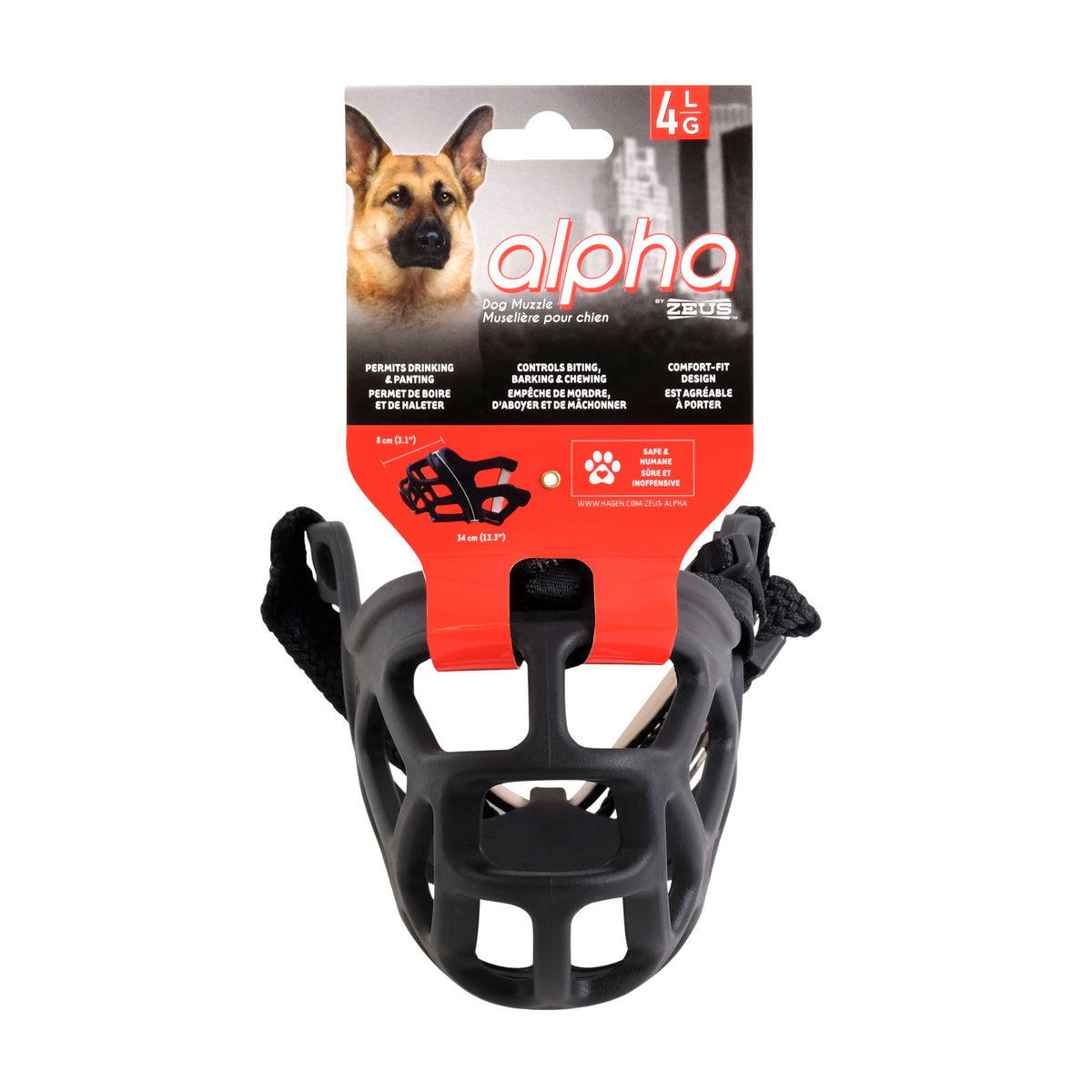 Muselière Alpha Zeus pour chien - La niche&amp;moi