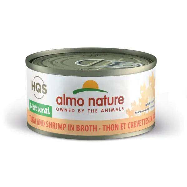 Almo Nature Natural pour Chat, Thon et Crevettes au Bouillon 70 g.