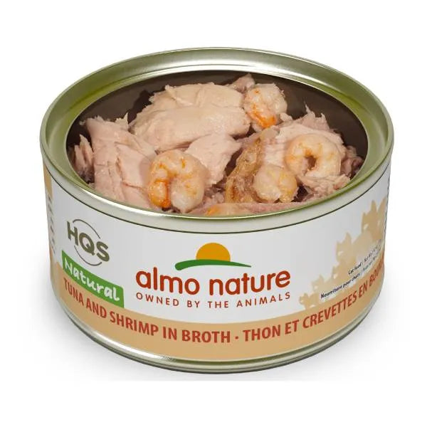Almo Nature Natural pour Chat, Thon et Crevettes au Bouillon 70 g. - La niche&amp;moi