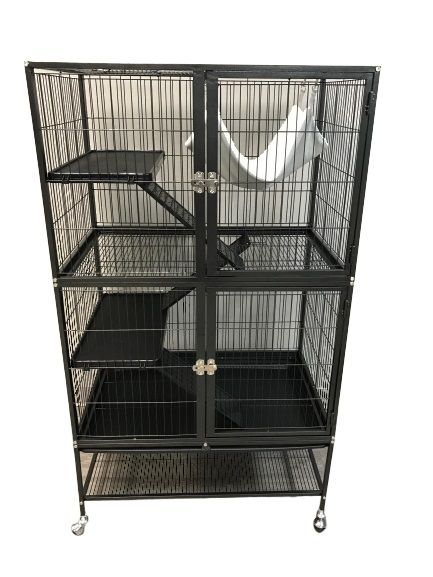 Cage Villa Azura Pour Furets - Noire 80x54x137cm - La niche&amp;moi