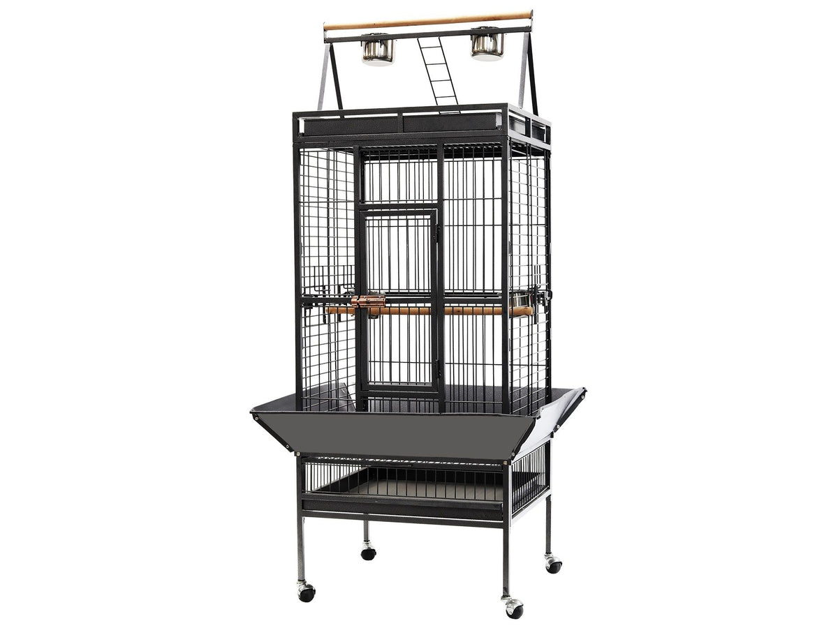 Cage Tilia Pour Petit Perroquet 69x61x167cm (27x24x66&quot;) Gris - La niche&amp;moi