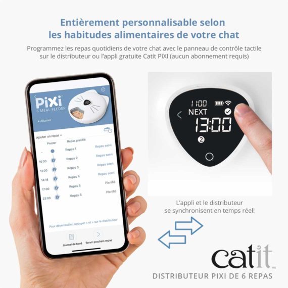 Distributeur intelligent Catit PIXI de 6 repas - La niche&amp;moi
