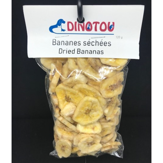 Bananes séchées, sac refermable de 120 g