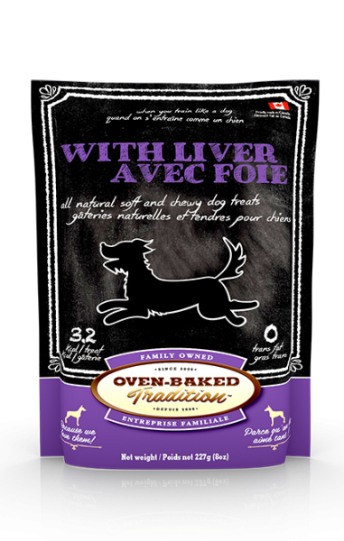Gâteries Naturelles et Tendres pour Chiens Oven-Baked Tradition- Foie 227 g (8 oz) - La niche&moi