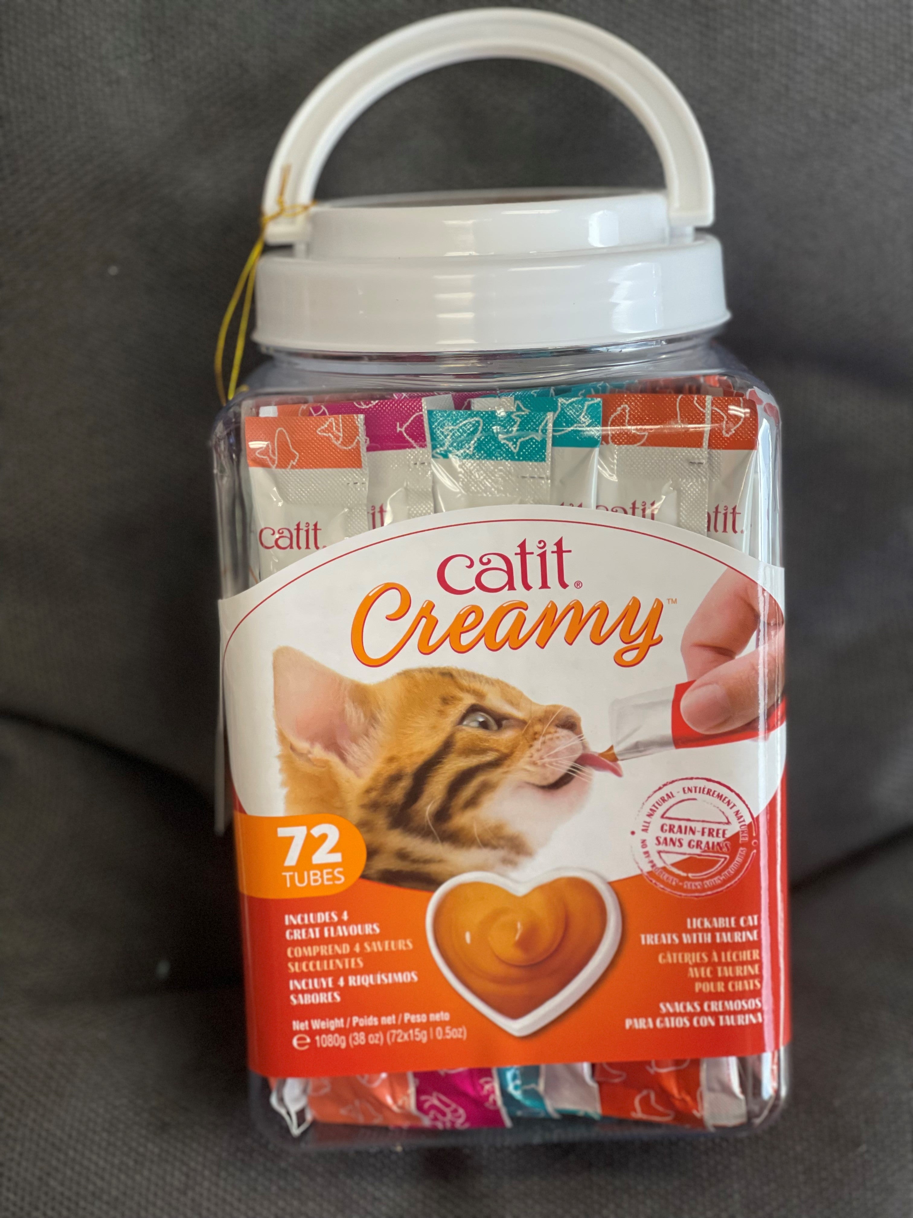 Catit Creamy Lickable Cat Treat MultiFlavour Gift Jar 72 x 15 g