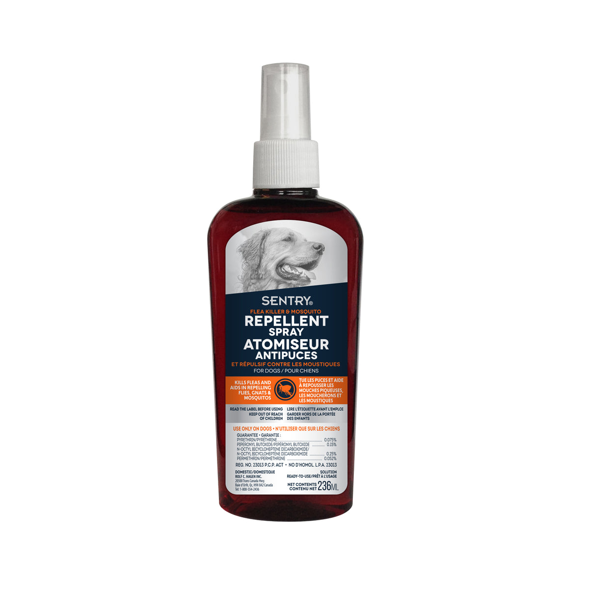 Sergeants Anti-puces et anti-moustiques pour chiens, 236 ml - La niche&amp;moi