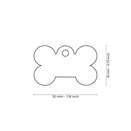 Médaille Glam Bone Rose Petit (inscription sur 1 côté seulement) - La niche&amp;moi