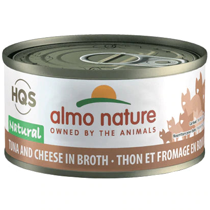Almo Nature Natural pour Chat Thon et Fromage au Bouillon 70 g. As